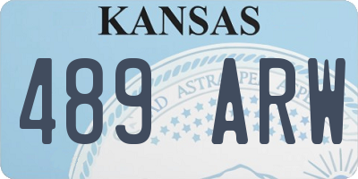 KS license plate 489ARW