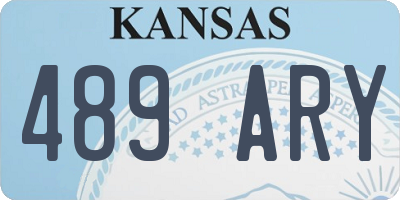 KS license plate 489ARY
