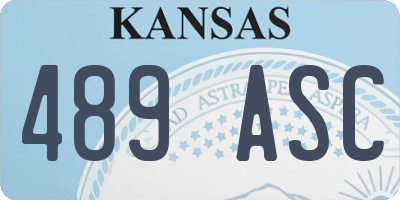 KS license plate 489ASC