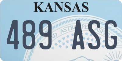KS license plate 489ASG