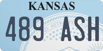 KS license plate 489ASH