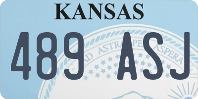 KS license plate 489ASJ