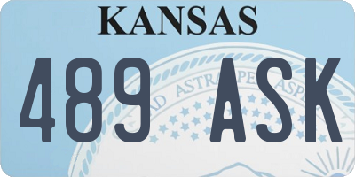 KS license plate 489ASK