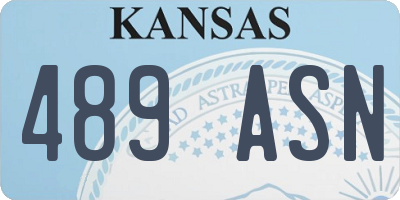 KS license plate 489ASN