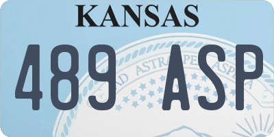 KS license plate 489ASP