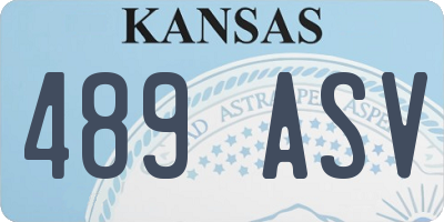 KS license plate 489ASV