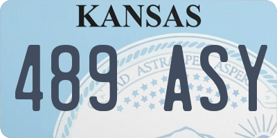 KS license plate 489ASY