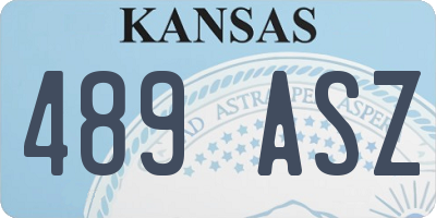KS license plate 489ASZ