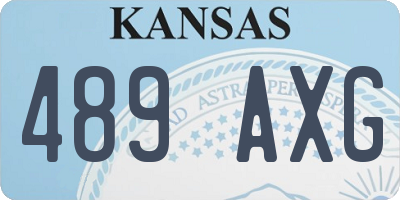 KS license plate 489AXG