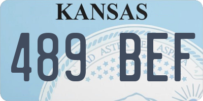 KS license plate 489BEF
