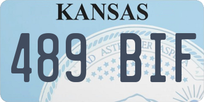 KS license plate 489BIF