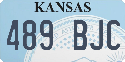 KS license plate 489BJC