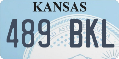 KS license plate 489BKL