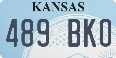 KS license plate 489BKO