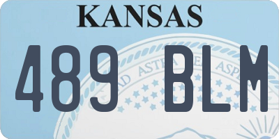 KS license plate 489BLM