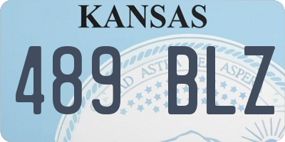 KS license plate 489BLZ