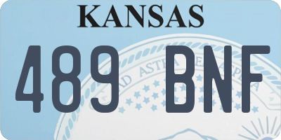 KS license plate 489BNF
