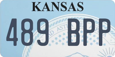 KS license plate 489BPP