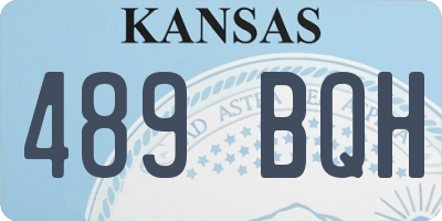 KS license plate 489BQH