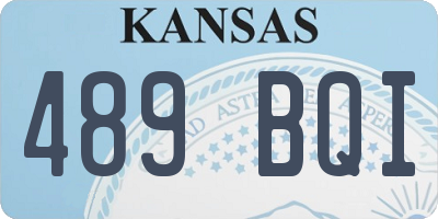 KS license plate 489BQI