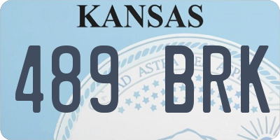 KS license plate 489BRK