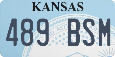 KS license plate 489BSM