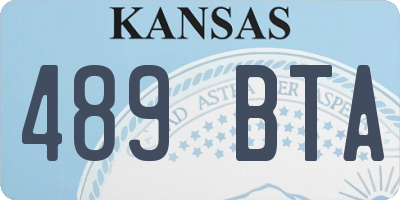 KS license plate 489BTA