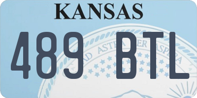 KS license plate 489BTL