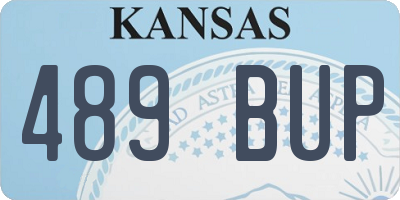 KS license plate 489BUP