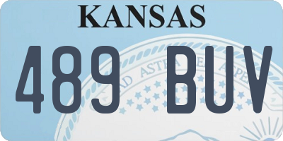 KS license plate 489BUV