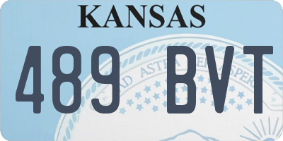 KS license plate 489BVT