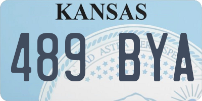 KS license plate 489BYA