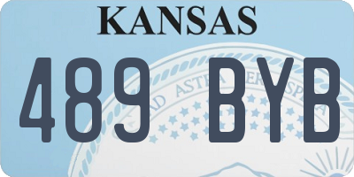 KS license plate 489BYB