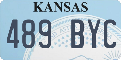 KS license plate 489BYC