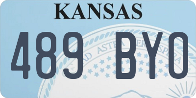 KS license plate 489BYO