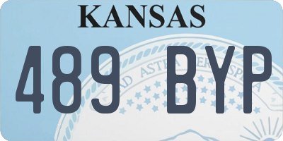 KS license plate 489BYP