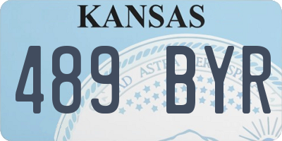 KS license plate 489BYR