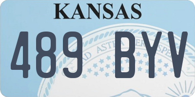 KS license plate 489BYV