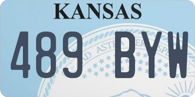 KS license plate 489BYW