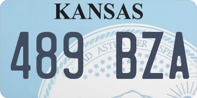 KS license plate 489BZA