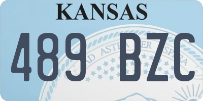 KS license plate 489BZC