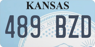 KS license plate 489BZD
