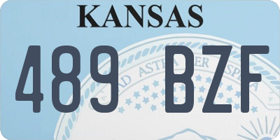 KS license plate 489BZF