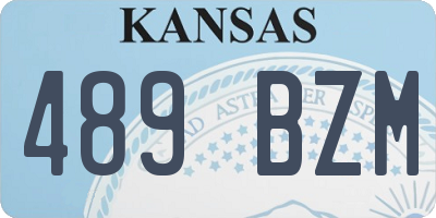 KS license plate 489BZM