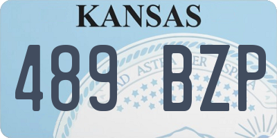 KS license plate 489BZP