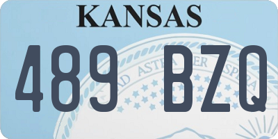 KS license plate 489BZQ