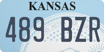 KS license plate 489BZR
