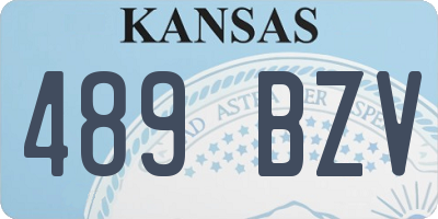 KS license plate 489BZV