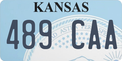 KS license plate 489CAA