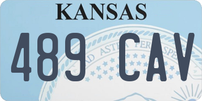 KS license plate 489CAV
